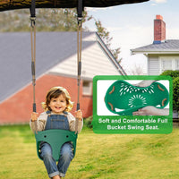 BeneLabel green A-frame middle swing set bracket made of powder coated steel - view 29
