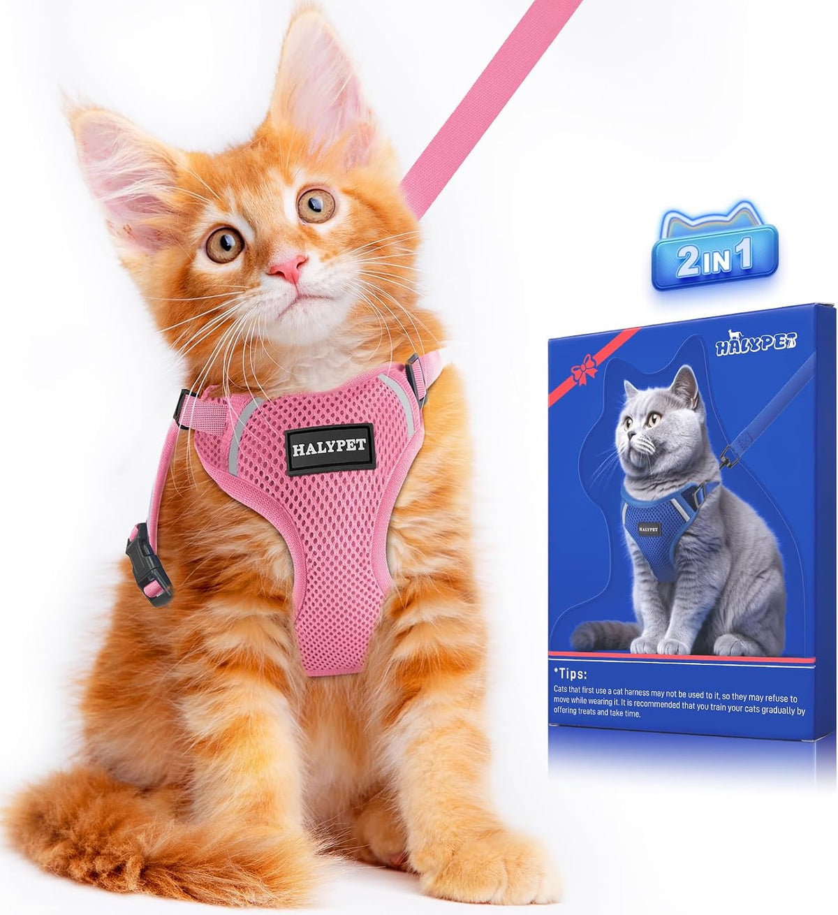 Cat Harness and Leash Set [ MAX Safety Third Generation ] Escape - H200 Pro Pink / X-Small (4-6lb)