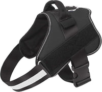 Bolux Dog Harness, No-Pull Reflective Dog Vest, Breathable Adjustable Pet Harness with Handle for Outdoor Walking - No More Pulling, Tugging or Choking (Black, M)