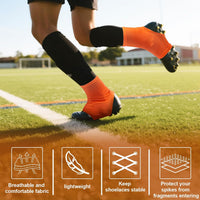 Football Spats Cleat Covers, Youth Boys, Keeps Dirt - Orange / Large - image 3