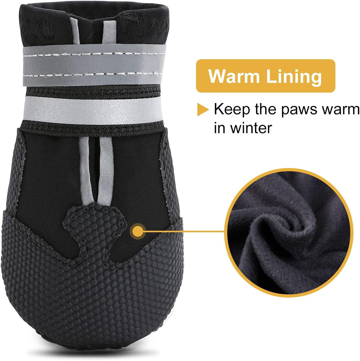 Dimicoo Breathable Dog Boots for Medium Large Dogs - Black(Waterproof) / XL (Insole Width 2.8")for 72~94lb - image 2