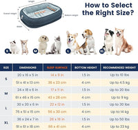 Orthopedic Cat Beds for Indoor Cats, Egg-Crate Memory Foam Pet Sofa with Bolster Sides, Oval Crate Bed, Washable Removable Cover & Non-Slip Bottom, Haze Blue