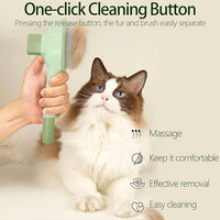 2Pcs Flea Comb for Cats Dogs,Long & Short Stainless Steel Metal Teeth for Shedding and Tangles,Cat Combs for Indoor Cats