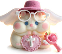 Handmade Hamster Squishy Toy - White-angel