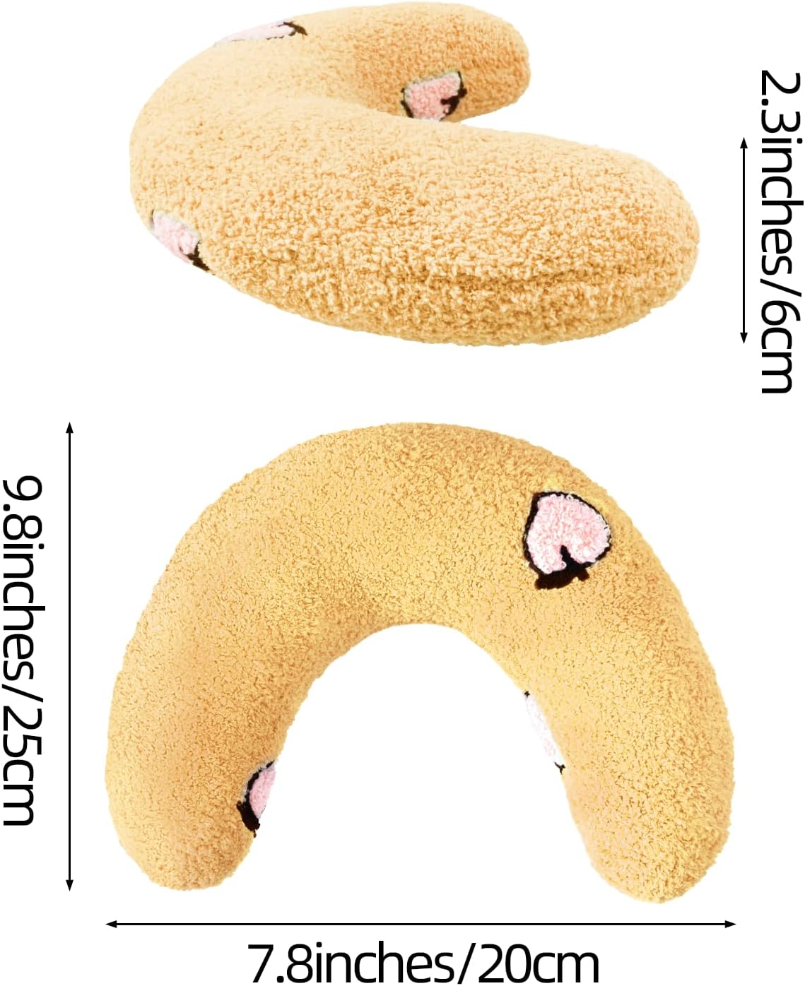 Cat Calming Pillow for Indoor Pet Soft Fluffy Neck Pillow – Essentials for Dogs - Yellow / Peaches - image 2