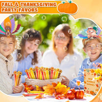 Leetous fall mini bubbles party favors with pumpkin and turkey designs - view 3