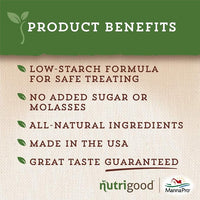 Manna Pro Nutrigood Low-Sugar Horse Treats – Apple Flavor, Healthy Natural Reward for Horses and Ponies, No Added Sugar, Made in USA, Low-Starch Equine Snacks, Supports Diets, 4 lb Bag