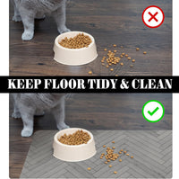 Dog Food Mats for Floors Absorbent, Pet Cat Food Mat - S(12"×20") / 01-Light Grey - image 4