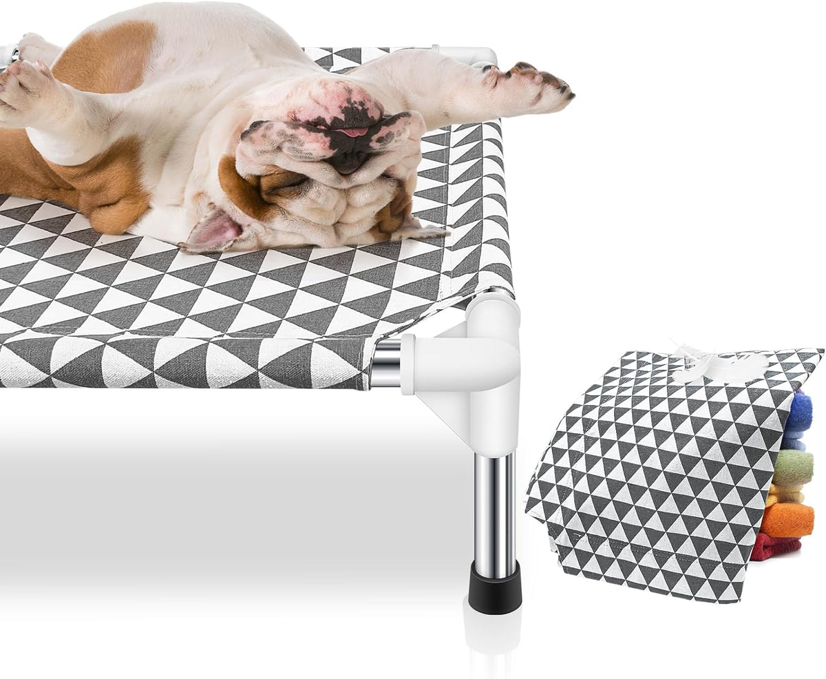 Kuntrust Elevated Outdoor Dog Bed, Medium Size, Cotton Material - Triangle / 4 sided Medium - image 2