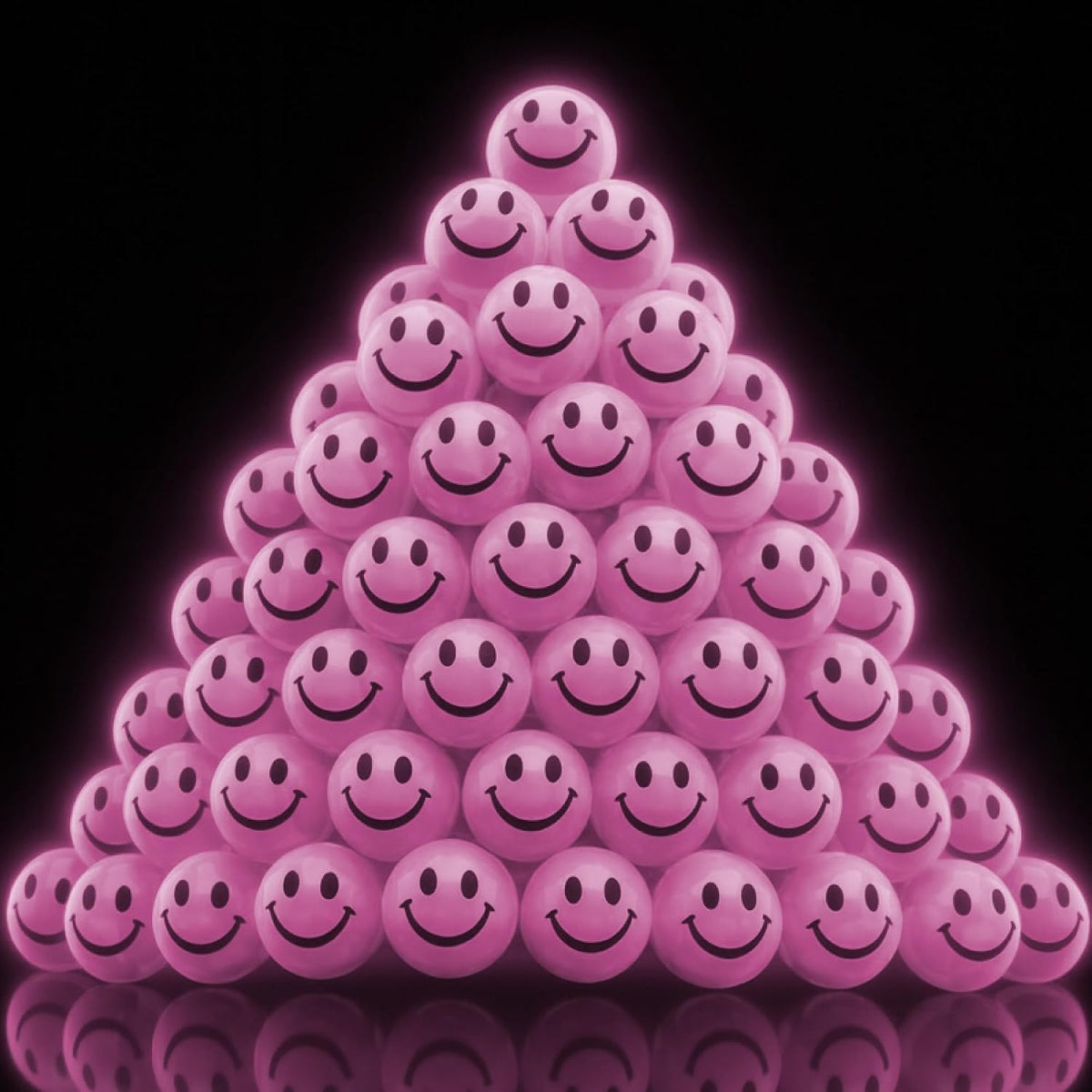 ArtCreativity Glow in the Dark Orange Smiley Face Bouncing Balls - Purple