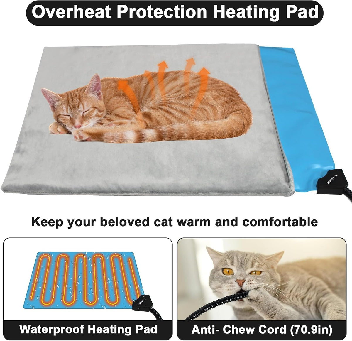 Heated Cat House for Outside - 17.7"x17"x17.5" - image 3