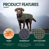 Kuoser Waterproof Dog Coat - Olive Green / Medium (Pack of 1) - image 3