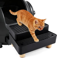 Adjustable Litter Box Step, Cat Ramp for Litter Box, 2 Steps - Black / 2 step