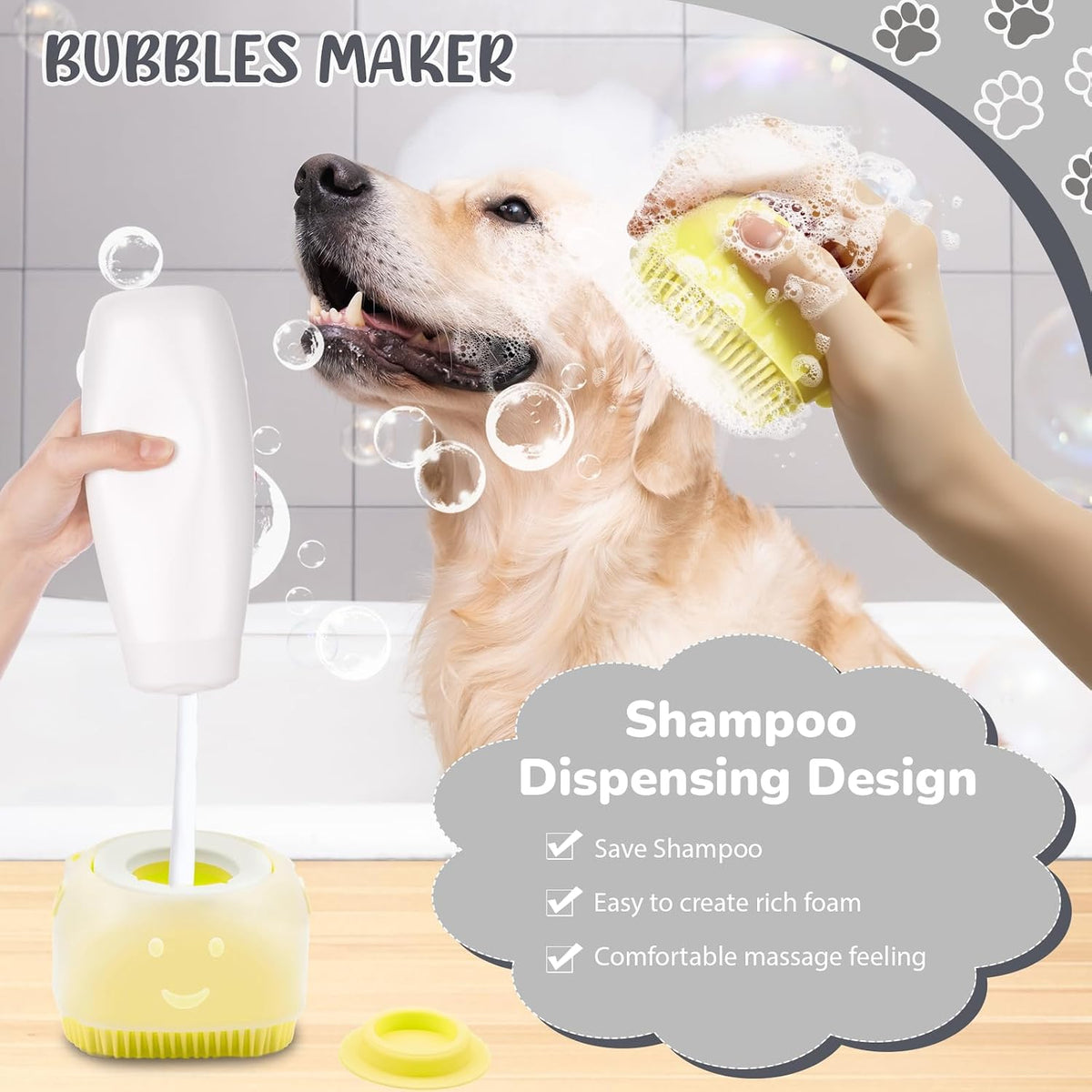Dog Grooming Kit for Shedding, Bath Gloves - 8 PACK / Gray - image 2
