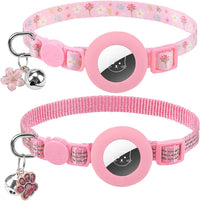 PUPTECK Halloween Cat Collar Breakaway with Bells, Kitten Outfit – Essentials for Cats - Candy Pink / NECK (7.87"-11.8")