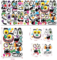 DUJAA large pumpkin face stickers with eyes, mouths and eyebrows for Halloween - view 4