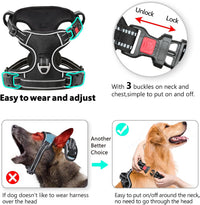 Timos Dog Harness, No Pull Large Sized with 3 Buckles - X-Large / Lock Black - image 2