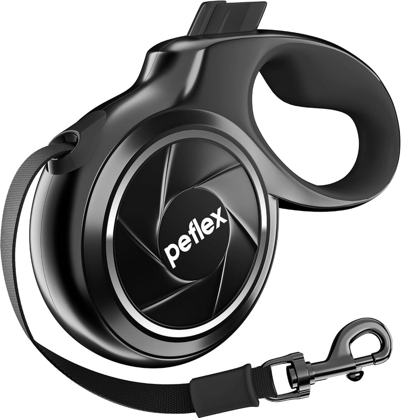 20.1 ft Retractable Dog Leash for Dogs 10 - for Dogs 10–100 lbs / Black/Black
