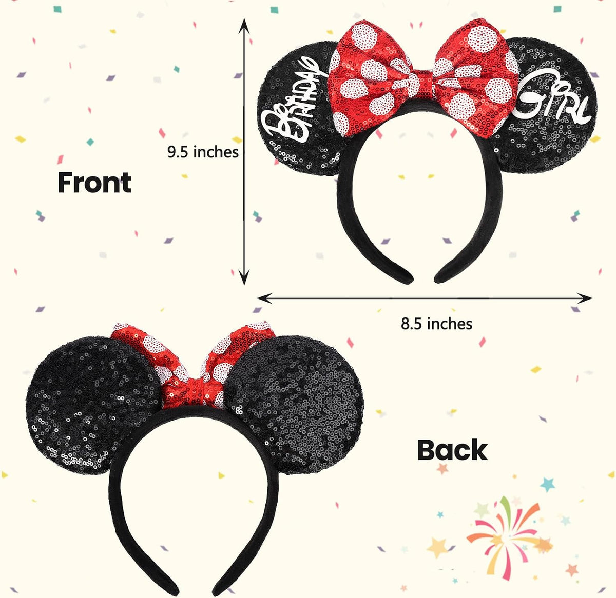 ETLUK Mouse Ears Headband - Birthday Girl - image 2