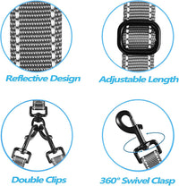 Double Dog Leash, No Tangle Dual Leash - Grey - image 4