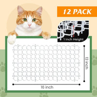 16 X 13 Inch Scat Mat for Cats - 12 Pack / Clear - image 2