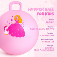ZOOJOY Hopper Ball, Hopping Toys for Kids - Age:3-8(18''/45cm) / Pink Princess - image 2