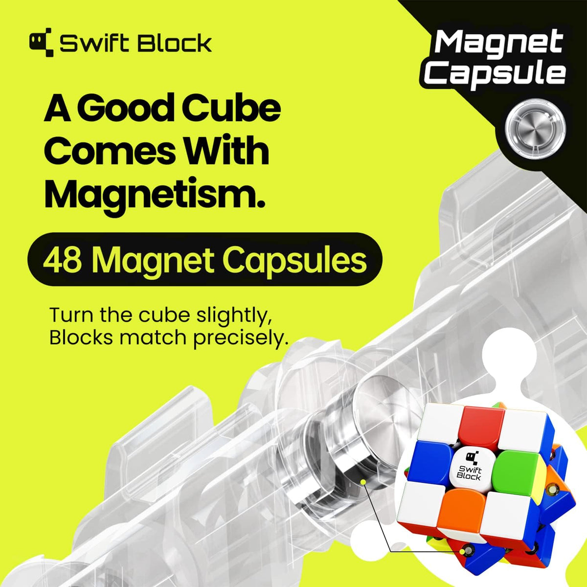 355S Magnetic 3x3 Speed Cube - image 2