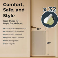 Heavy Duty Door Protector from Dog Scratching 16 x 30'' Transparent - 2 Pack / 16 x 30'' - image 2