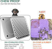 Lick Mat for Dogs & Cats, Double-Wall Stainless Steel - Large-1Pack - image 2