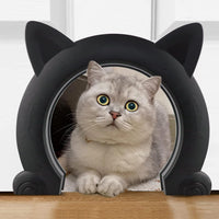Wordcam X-Large Cat Door Interior Door for Pets 14-30lbs - Black / X-Large
