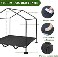Large Dog Shade Shelter for Outside - Grey / Medium - image 3