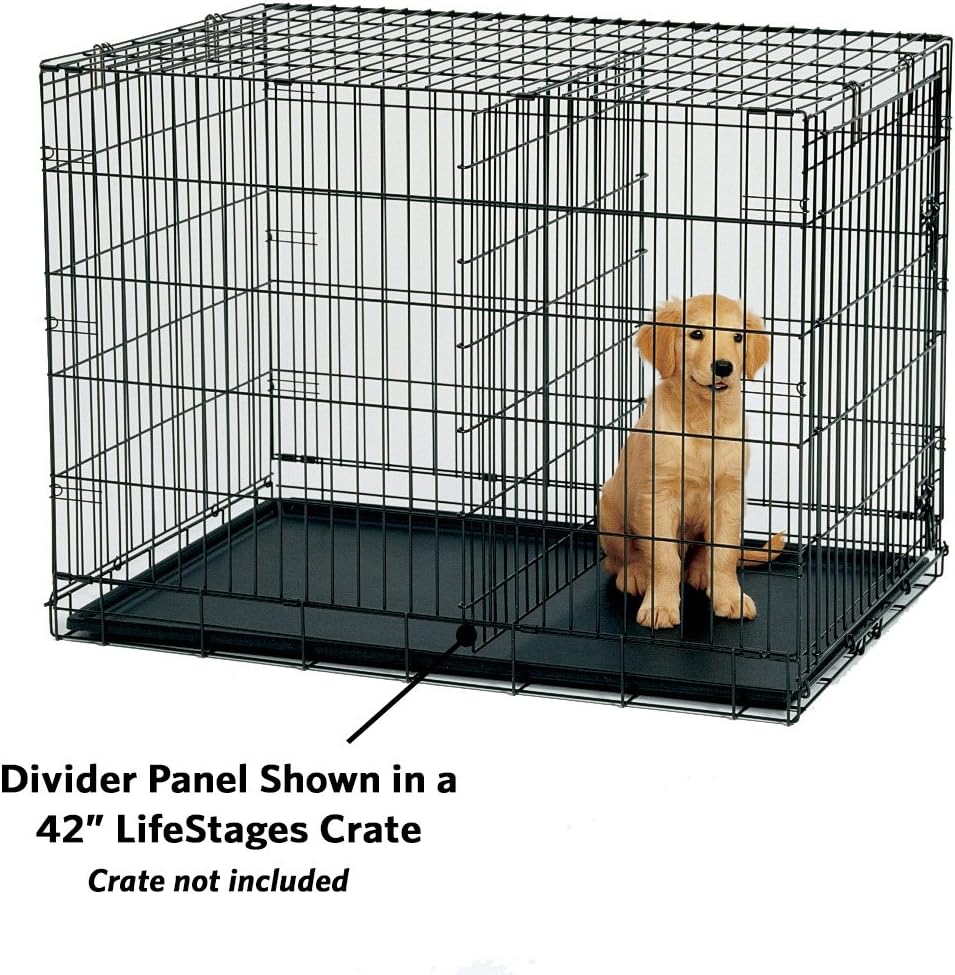 MidWest Homes for Pets Dog Crate Divider Panel for 54-inch Crates - Black / 41.8"L x 37.1"W x 1.5"H / Models 1154, SL54DD - image 2