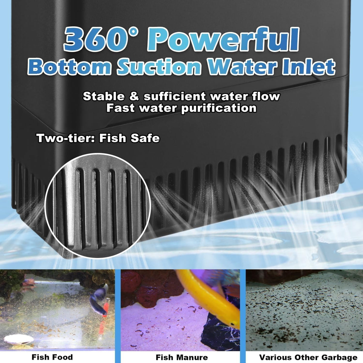 IX-120 Turtle Tank Filter Aquarium Filter Power Adjustable 30-55 Gal. - Large for 20-85 Gal - image 4
