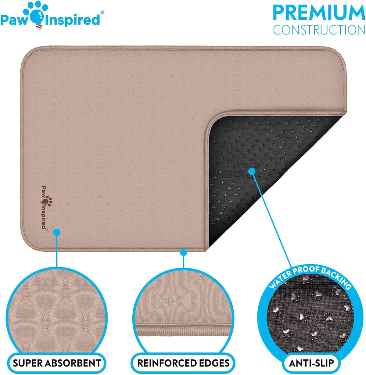 Paw Inspired Washable Crate Liners for Dogs - 48 Inch - image 3