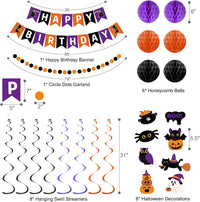 Halloween Birthday Banner - Purple Orange Black / Halloween - image 2