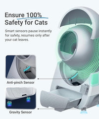 CATLINK 2025 Upgrade Automatic Cat Litter Box Self Cleaning for Multiple Cats with Mat, Double Odor Removal, Cat Litter Box for Cats from 3.5～22 lbs