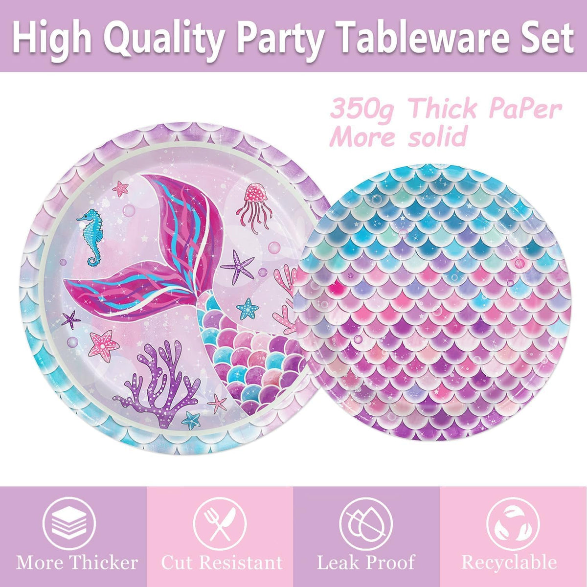 122Pcs Mermaid Birthday Party Decorations Set Mermaid Party Supplies - image 4