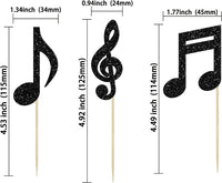 Gyufise 24Pcs Dance King Cupcake Toppers Glitter Jazz Dancers Happy - Light Black - image 2
