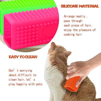 2pcs Pet Dog Cat Hair Remover, Pet Hair Removal Tool, Hollow Cleaner Brush for car，Interior, Furniture, Sofa (green and pink)