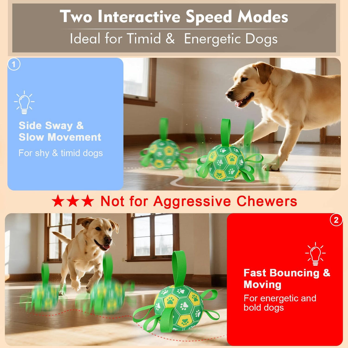 Interactive Dog Toys Dog Soccer Ball to Keep Them Busy – Essentials for Dogs - Green - image 2