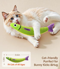 PetBusy Cat Toys with [5000 mg A+Natural Catnip & Silvervine] Kicker - Green+Pink - image 4