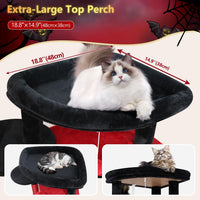 Globlazer Corner Stable Cat Tree Tower with Scratching Post, C51 - 66inch / Red Black - image 3