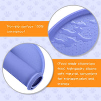 100% Waterproof 0.5" Raised Edge BPA Free Silicone Dog Food Mat - 32x24x1.0 Inch / Purple - image 3