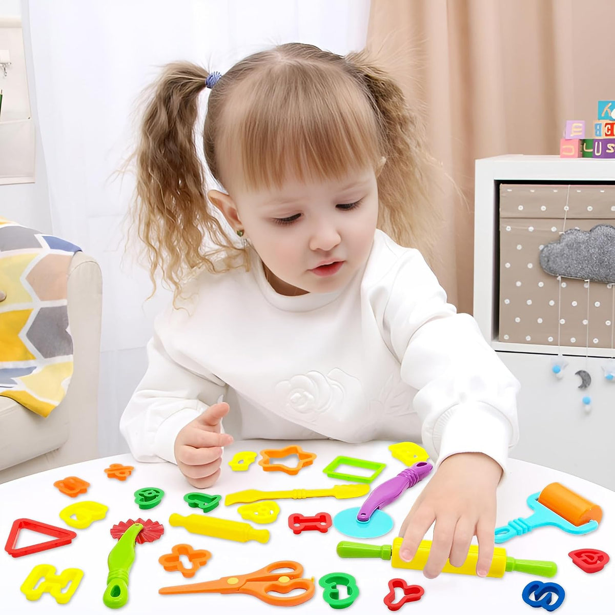 Dough Tools 55 PCS Dough Play Tools Set for Kids - 55 pcs - image 4