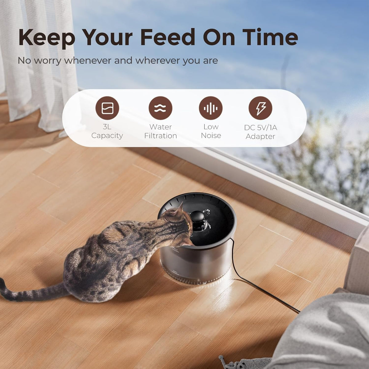 IMIPAW Automatic Cat Feeder with Camera and Water Fountain - image 4