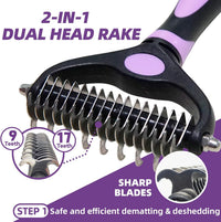 Pet Grooming Kit, Slicker Brush - A-Purple - image 2