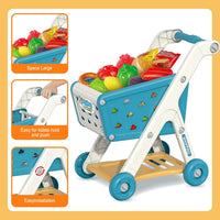 Yalujumb kids shopping cart play set with cash register, scanner and pretend food - view 3