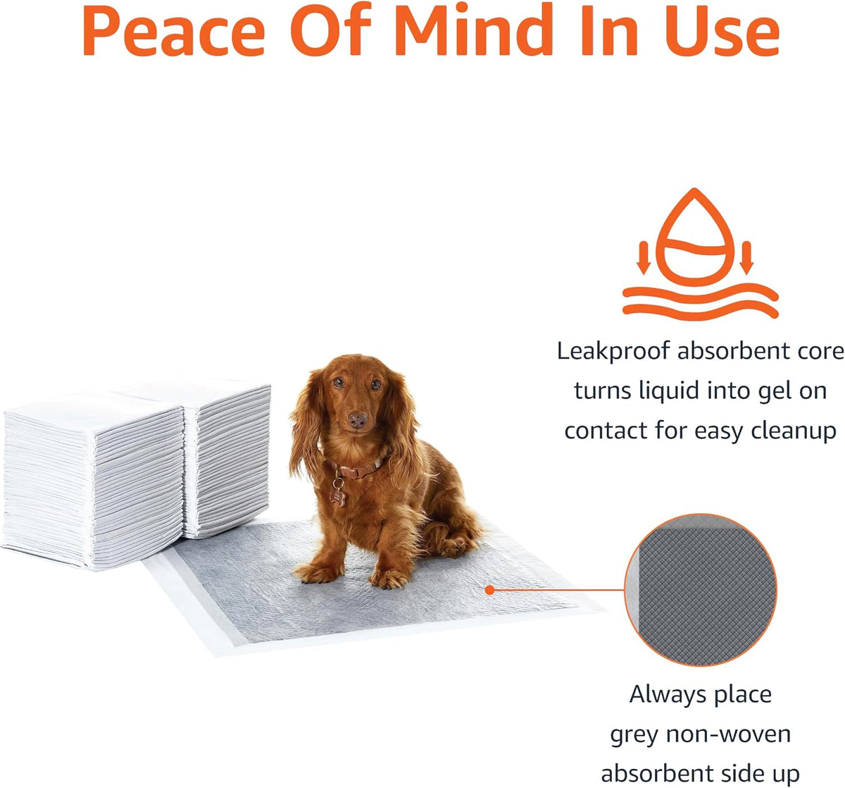 Amazon Basics Carbon Odor Control Dog and Puppy Pee Pads - Regular (22"x22") / 80.0 - image 4