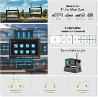 Magnetic Wireless RV Backup Camera System: 7" HD 1080P DVR Monitor with Rear Camera, DVR Monitor & IR Night Vision, Portable Rechargeable Camera for RV/Trailer/Fifth Wheels/Camper BC701