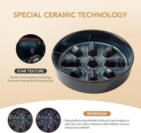 Raised Slow Feeder Dog Bowls, Elevated Dog Bowls Slow Feeder – Essentials for Dogs - 1 x Starry Sky - C / M- 7.3inch / 1.2 Cups - image 4